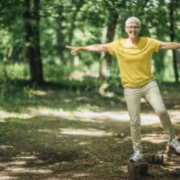 Balancing Exercise Outdoors
