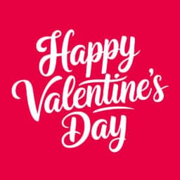 A handwritten text Happy Valentine's Day. Lettering. Colorful holiday banner. Vector illustration